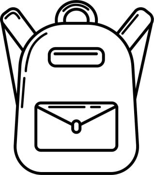 Desenho de Mochila para Colorir Giz de Cera