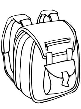 Desenho de Mochila para Imprimir