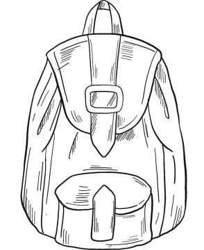 Desenho de Mochila para Pintar