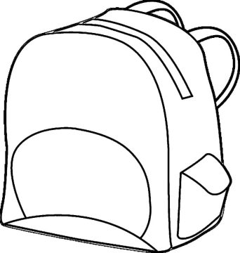 Desenho de Mochila Pdf grátis