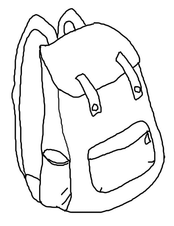 Desenho de Mochila Simples para Colorir