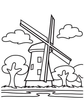 Desenho de Moinho de Vento Pdf grátis