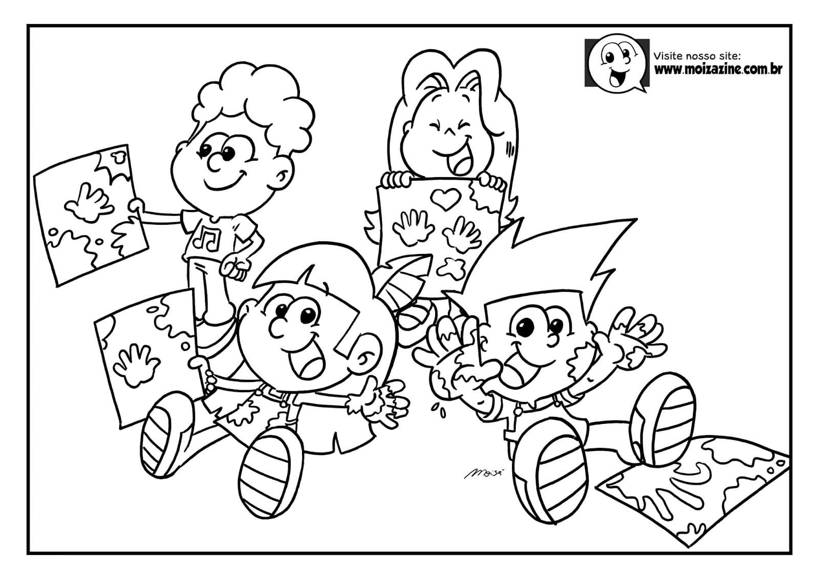 Desenho de Moizazine para Colorir com Giz de Cera Pdf