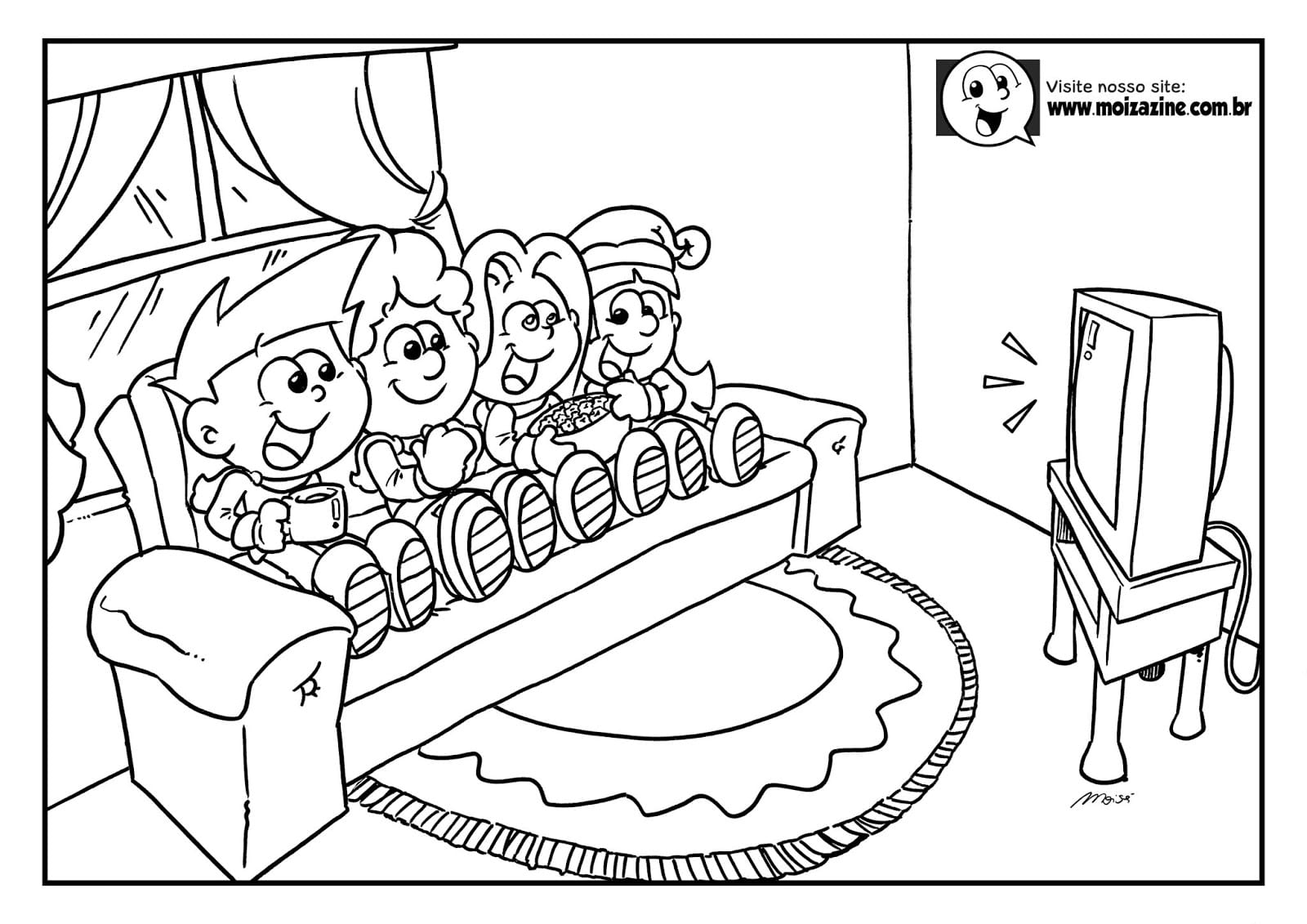 Desenho de Moizazine para Colorir com Lápis de Cor Download