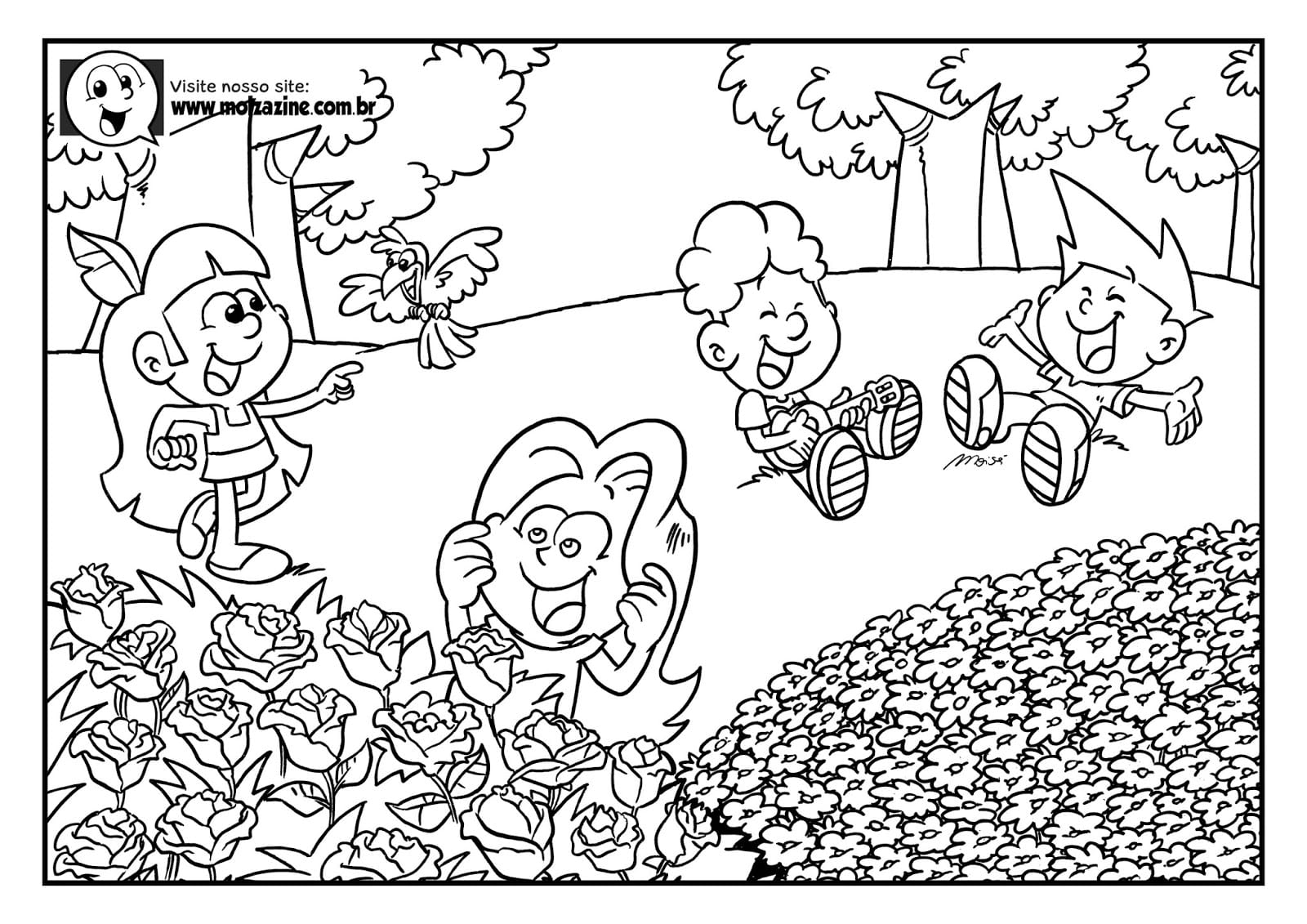 Desenho de Moizazine para Colorir com Lápis de Cor Grátis