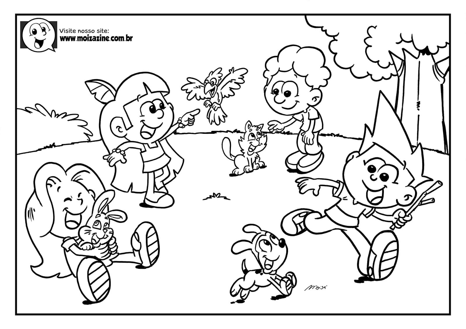 Desenho de Moizazine para Colorir com Lápis de Cor Online