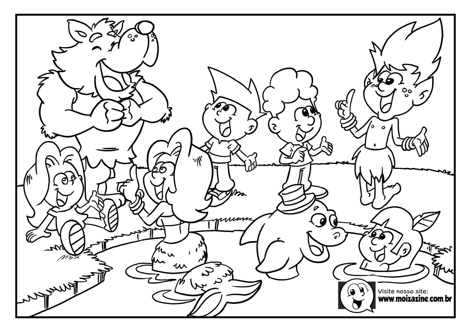 Desenho de Moizazine para Colorir com Lápis de Cor Pdf