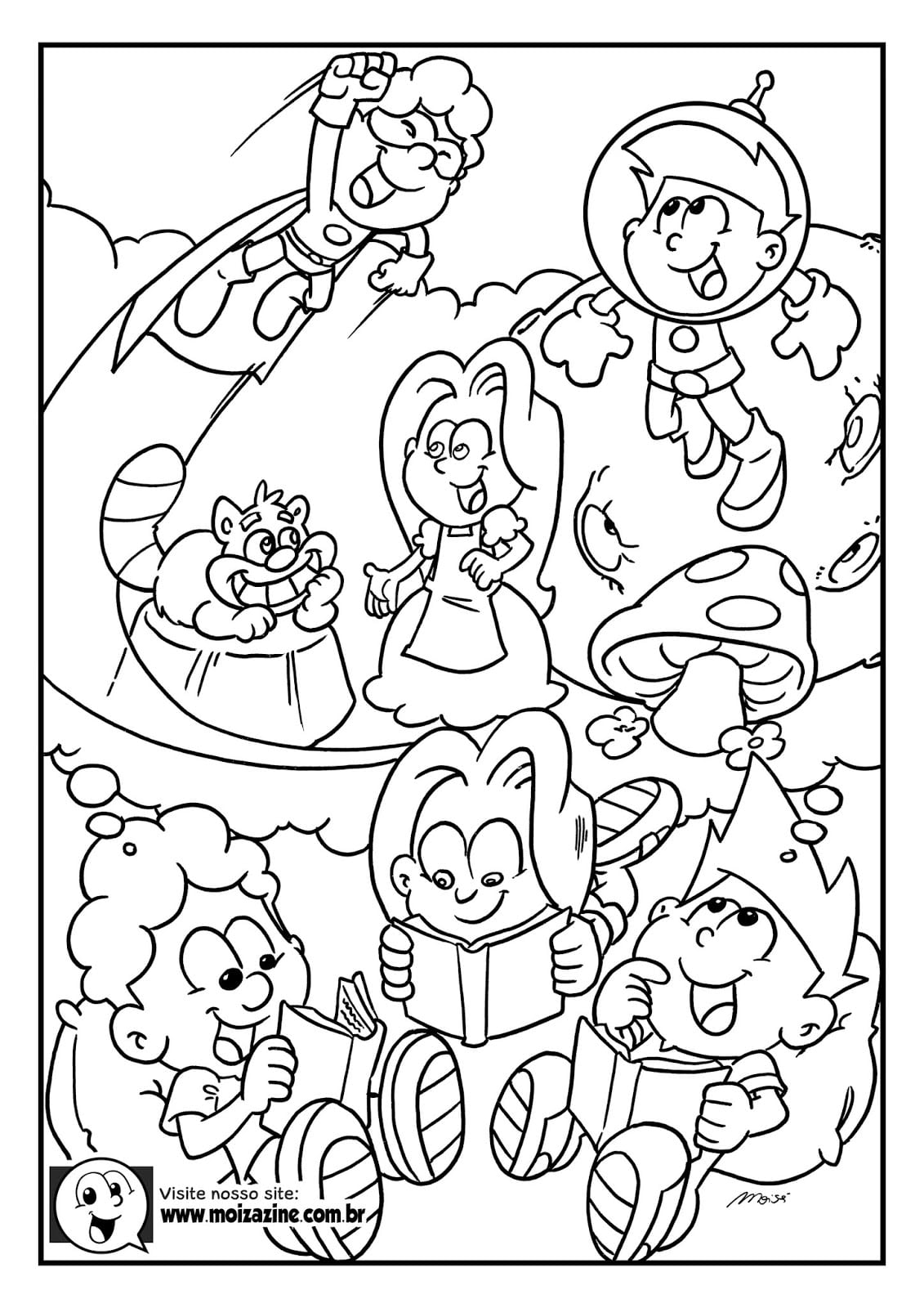 Desenho de Moizazine para Colorir e Imprimir