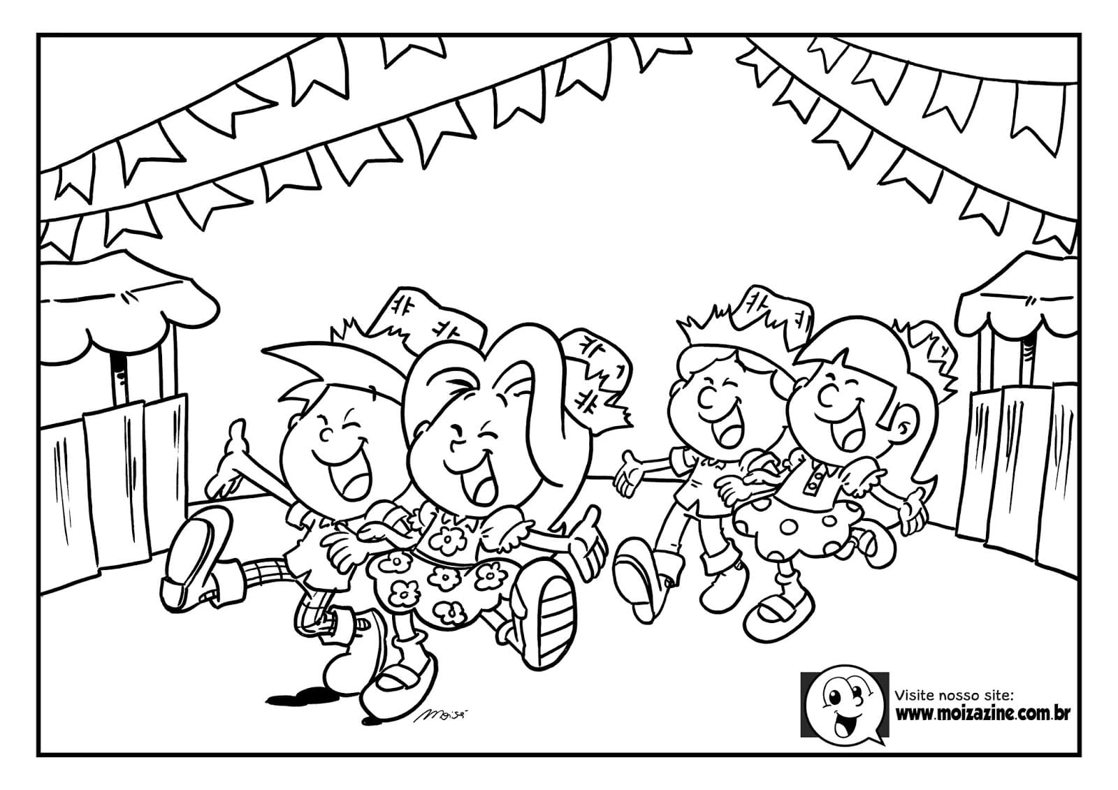 Desenho de Moizazine para Colorir e Pintar