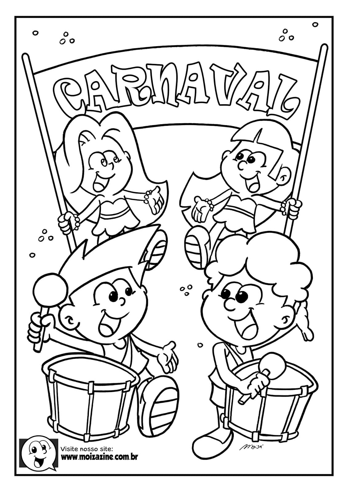 Desenho de Moizazine para Colorir em Casa Pdf