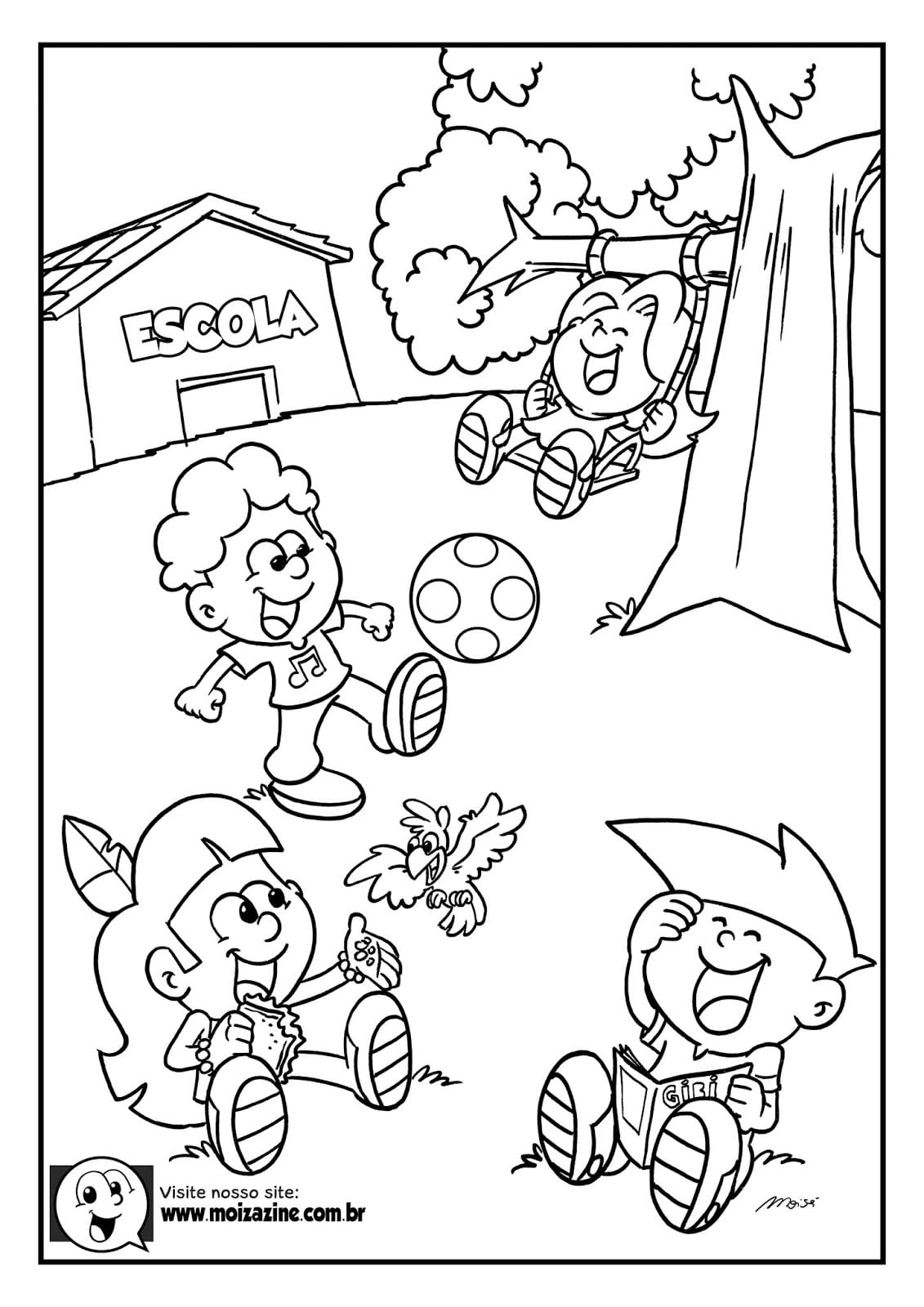Desenho de Moizazine para Colorir em Pdf