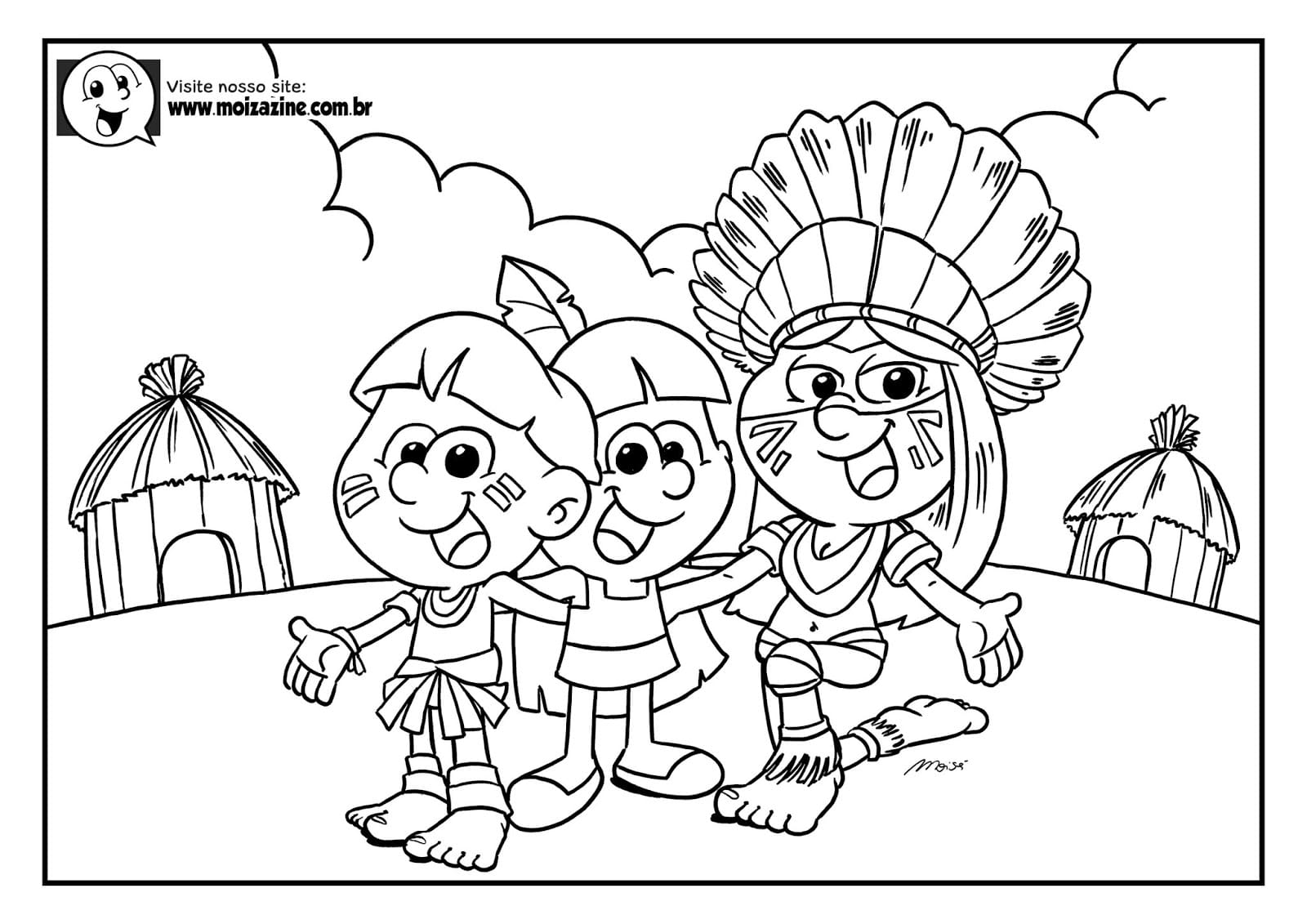 Desenho de Moizazine para Colorir Imprimivel