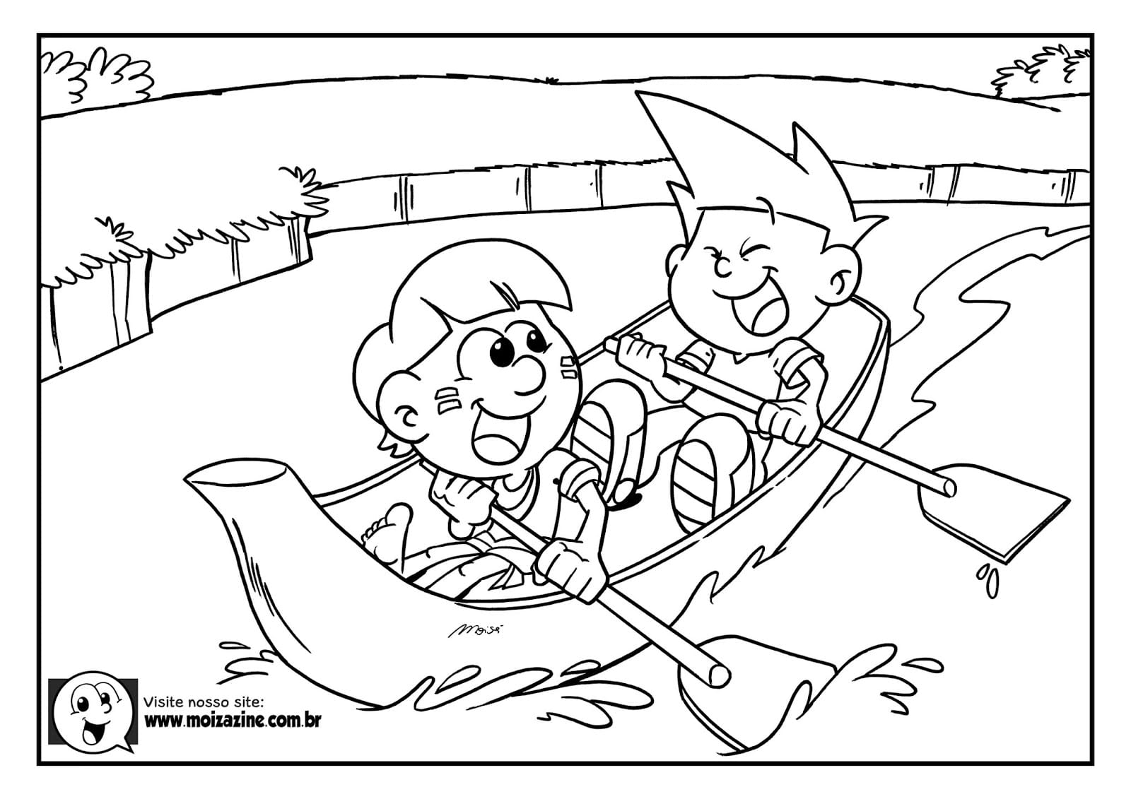Desenho de Moizazine para Colorir Online Pdf