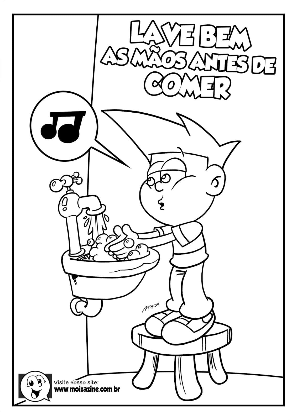 Desenho de Moizazine para Imprimir e Baixar