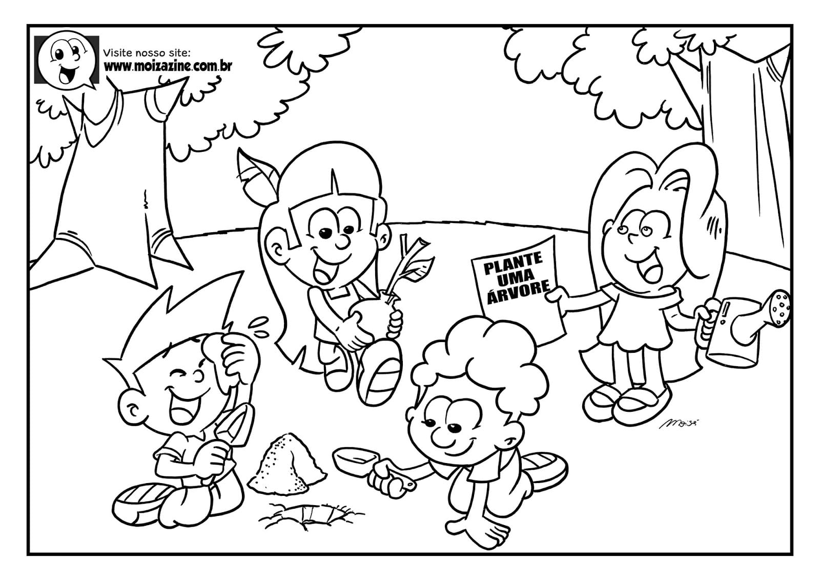 Desenho de Moizazine para Imprimir e Colorir Pdf