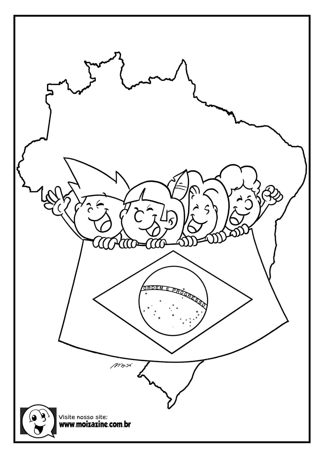 Desenho de Moizazine para Imprimir e Colorir