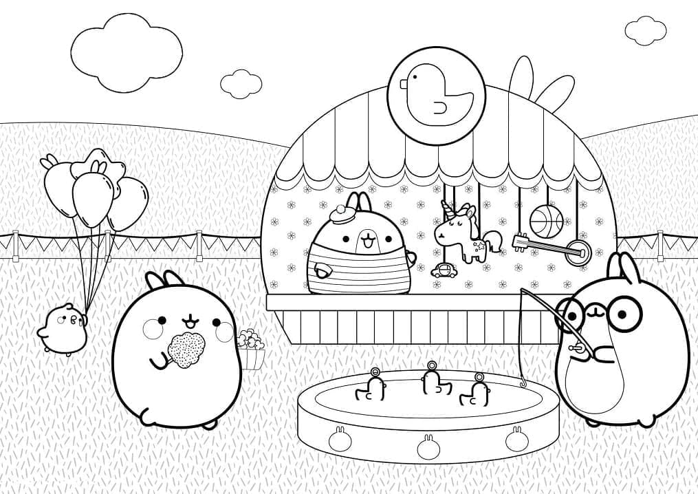 Desenho de Imagem de Molang para Colorir