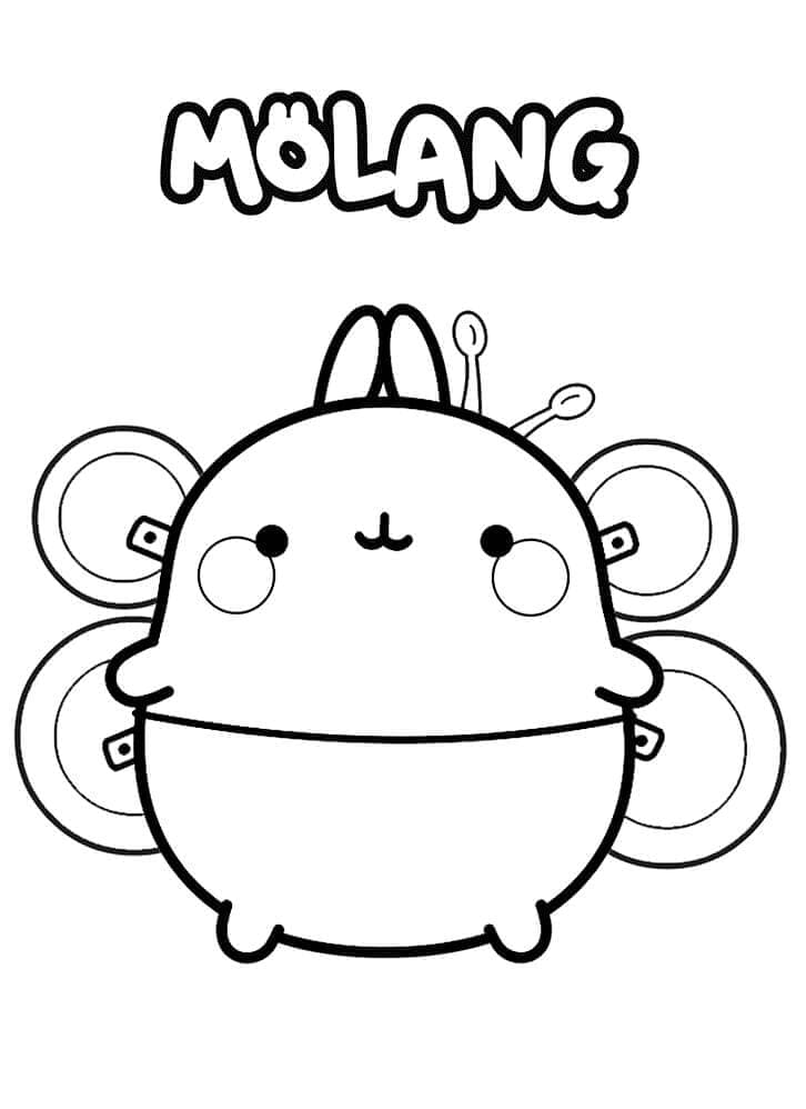Desenho de Molang Imprimivel para Colorir