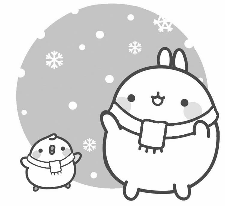 Desenho de Molang para Crianças para Colorir