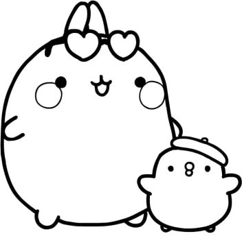 Desenho de Molang Sorridente para Colorir