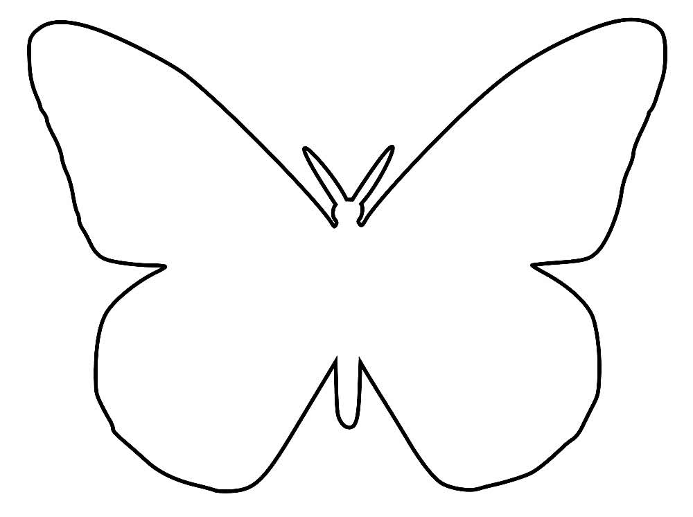 Desenho de Molde de Borboleta Download para Colorir