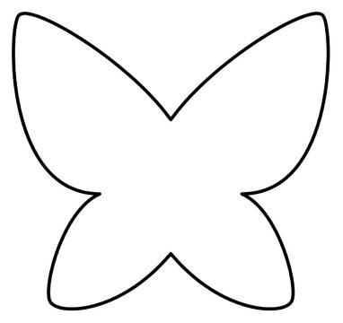 Desenho de Molde de Borboleta Download para Imprimir e Colorir