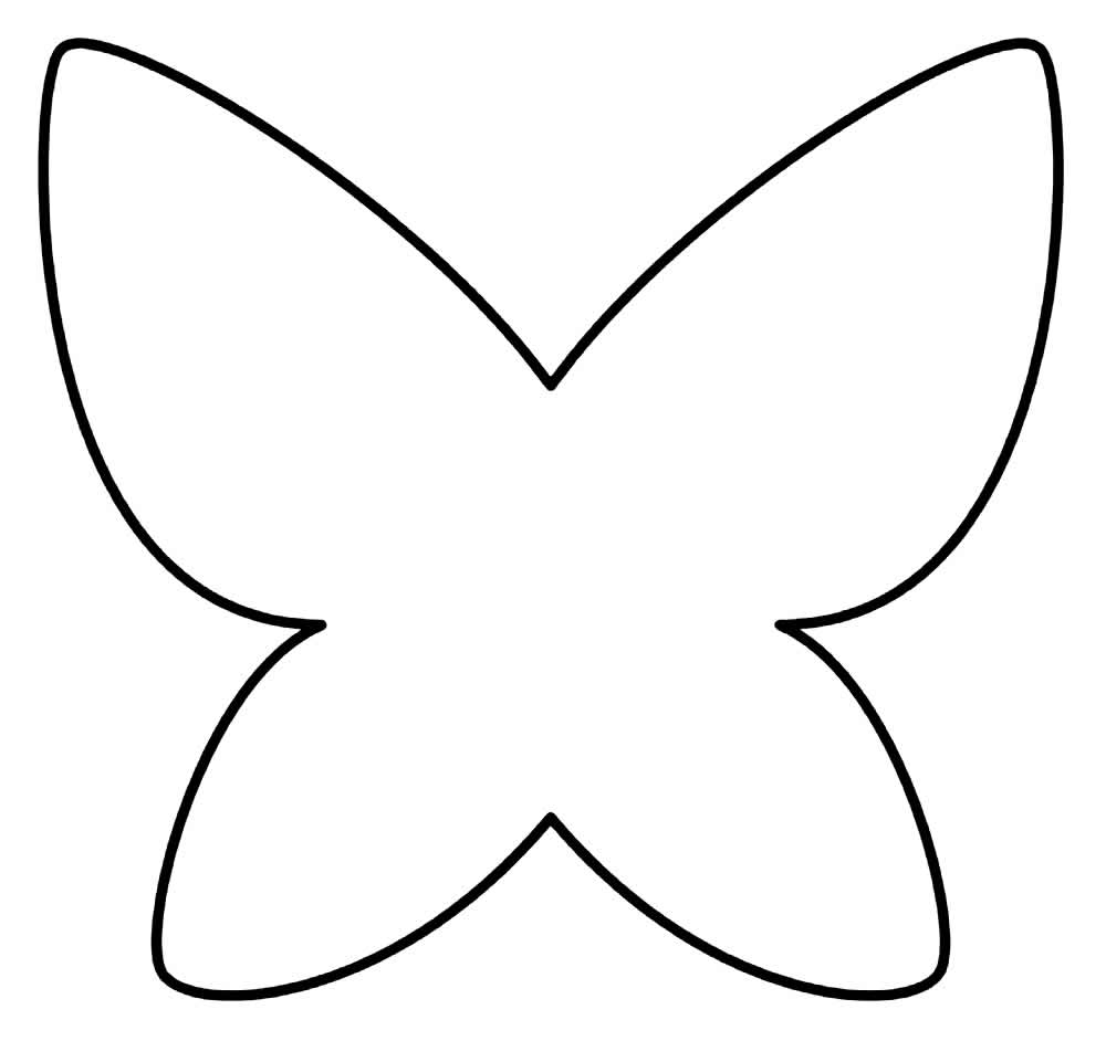 Desenho de Molde de Borboleta Download para Imprimir e Colorir