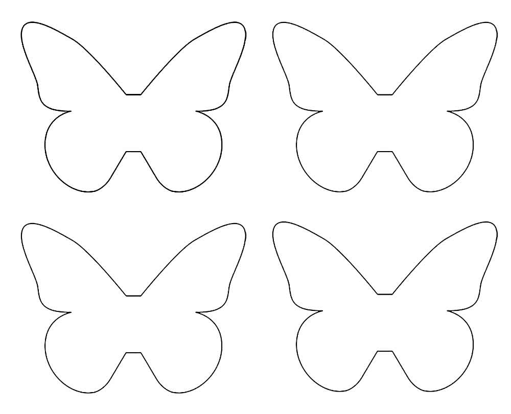Desenho de Molde de Borboleta Grátis para Imprimir e Colorir