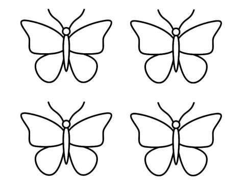 Desenho de Molde de Borboleta para Pintar Download
