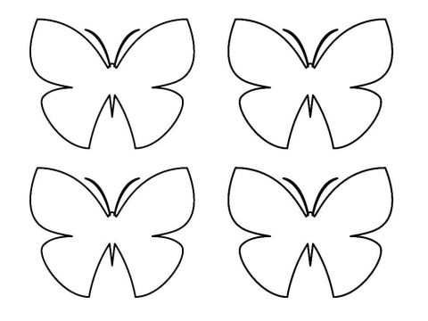 Desenho de Molde de Borboleta Pdf grátis para Colorir