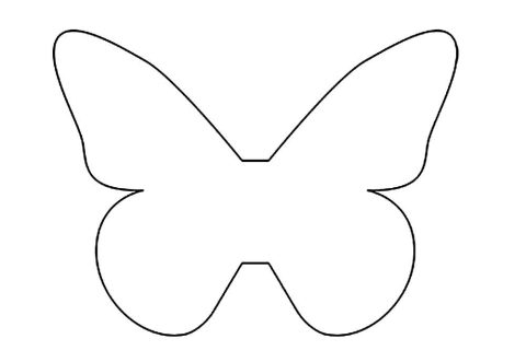 Desenho de Molde de Borboleta Pdf para Imprimir e Colorir