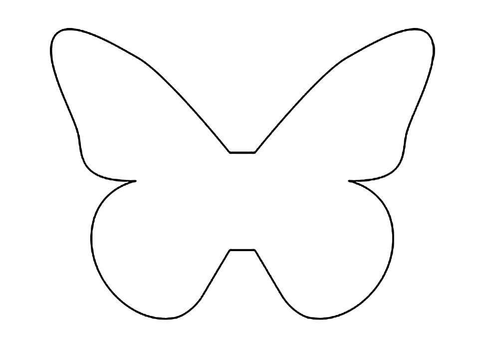Desenho de Molde de Borboleta Pdf para Imprimir e Colorir