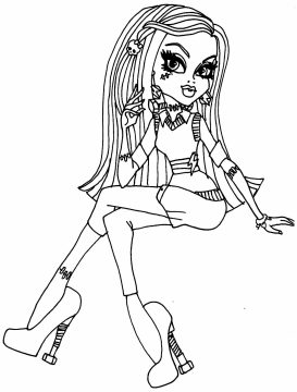Desenho de Monster High Frankie Stein Imprimível Download
