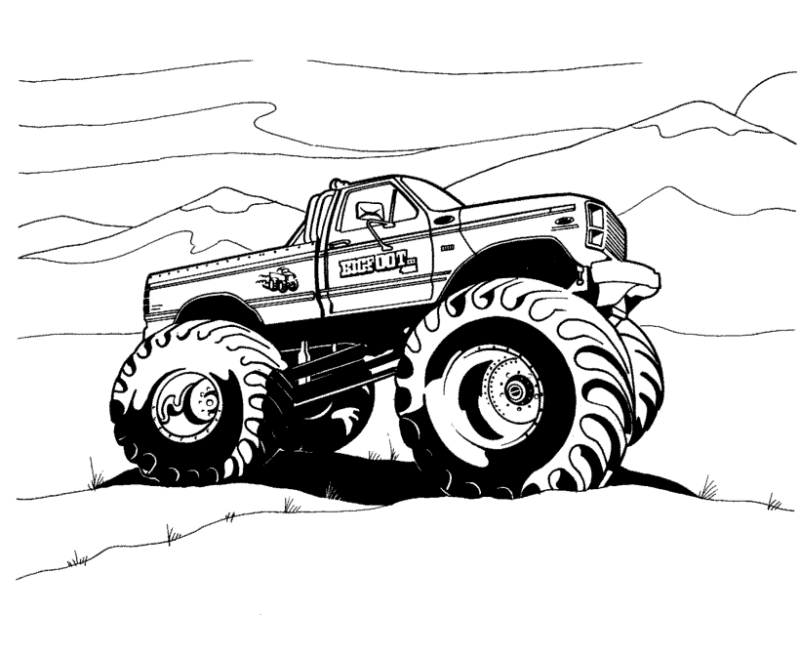 Desenhos de Monster Truck para Colorir