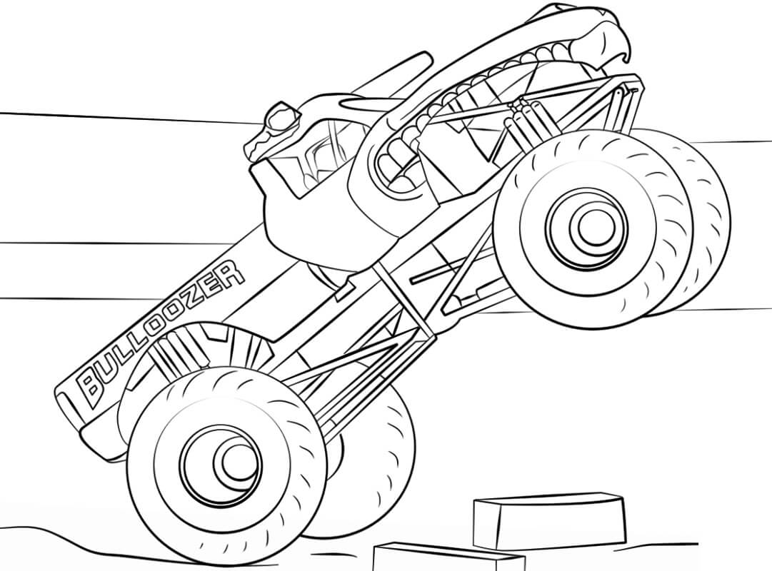 Desenho de Monster Truck Carro para Colorir Download Pdf