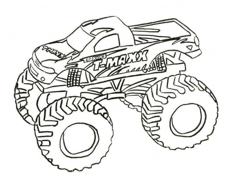 Desenho de Monster Truck Carro para Colorir e Baixar Pdf