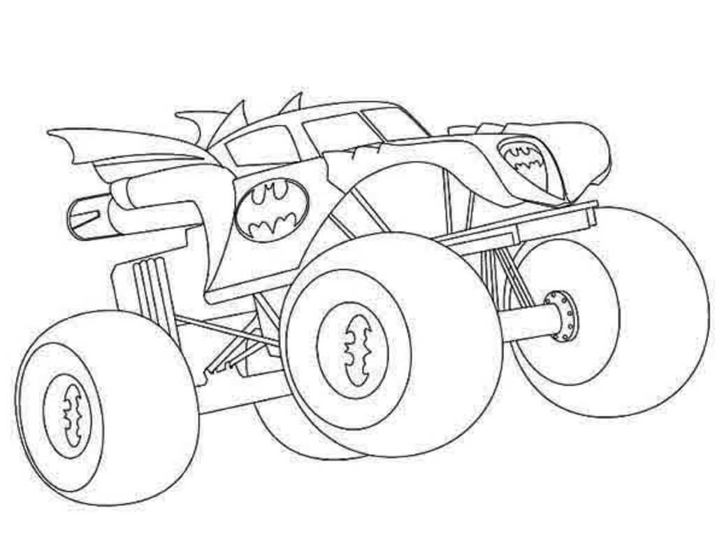 Desenho de Monster Truck Corrida para Colorir e Baixar Download