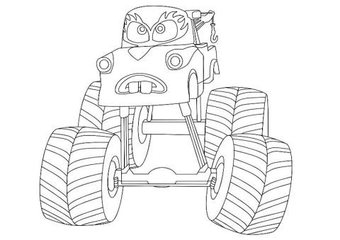 Desenho de Monster Truck veículo para Colorir Online Pdf