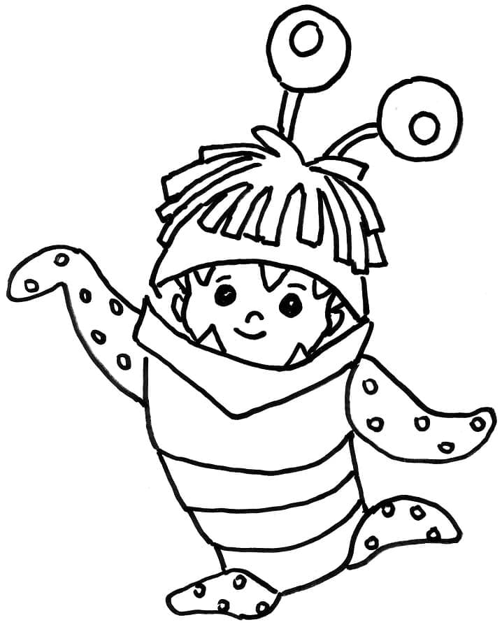 Desenho Boo de Monstros Sã para Colorir