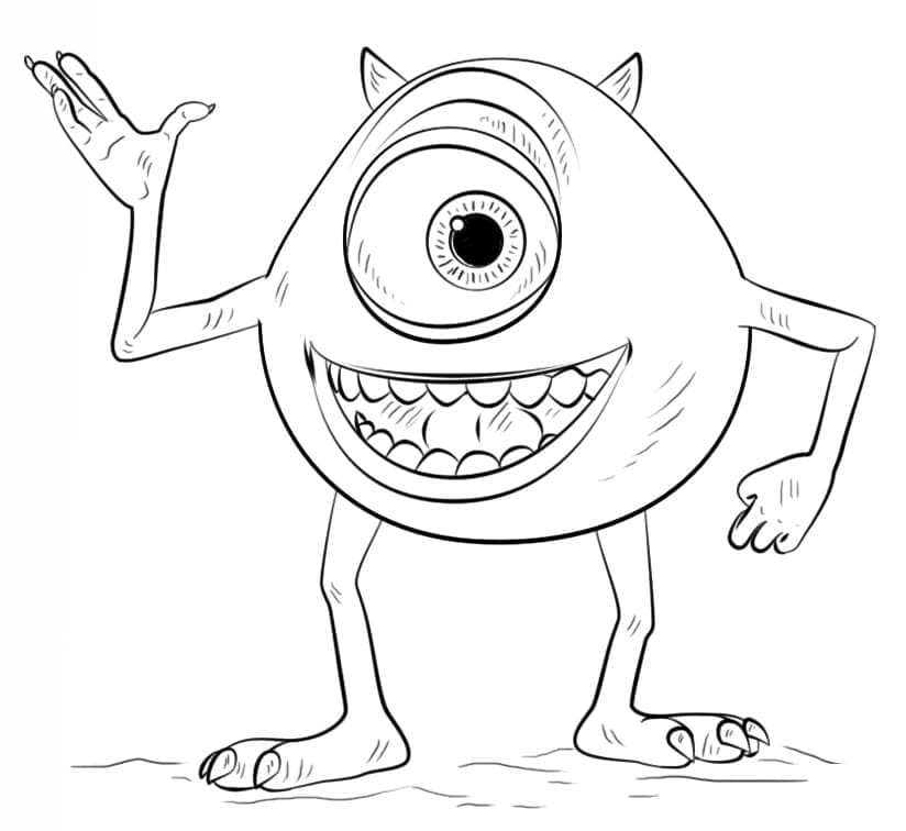 Desenho de Mike Wazowski para Colorir