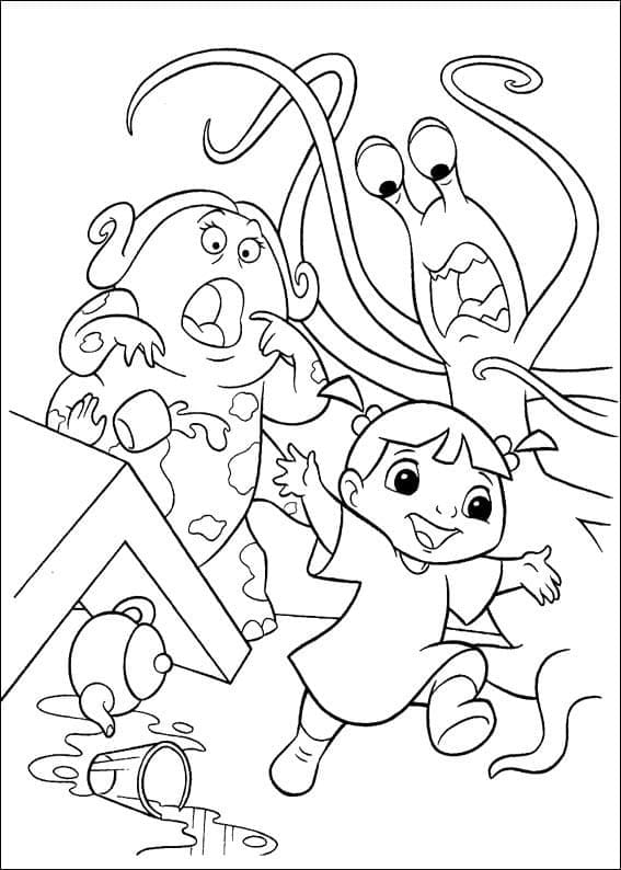 Desenho de Monstros Sã Infantil para Colorir