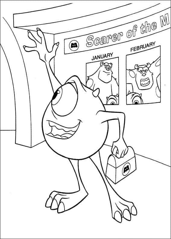 Desenho de Monstros Sã para Colorir