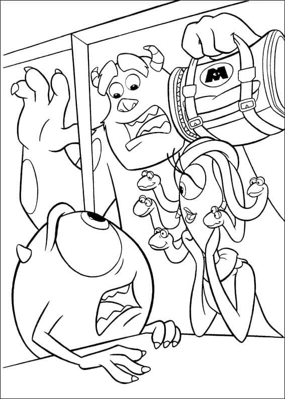 Desenho de Monstros Sã Simples para Colorir