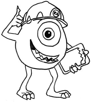 Desenho Mike de Monstros sã para Colorir