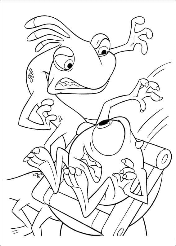 Desenho Mike e Randall para Colorir