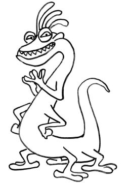 Desenho Randall de Monstros sã para Colorir