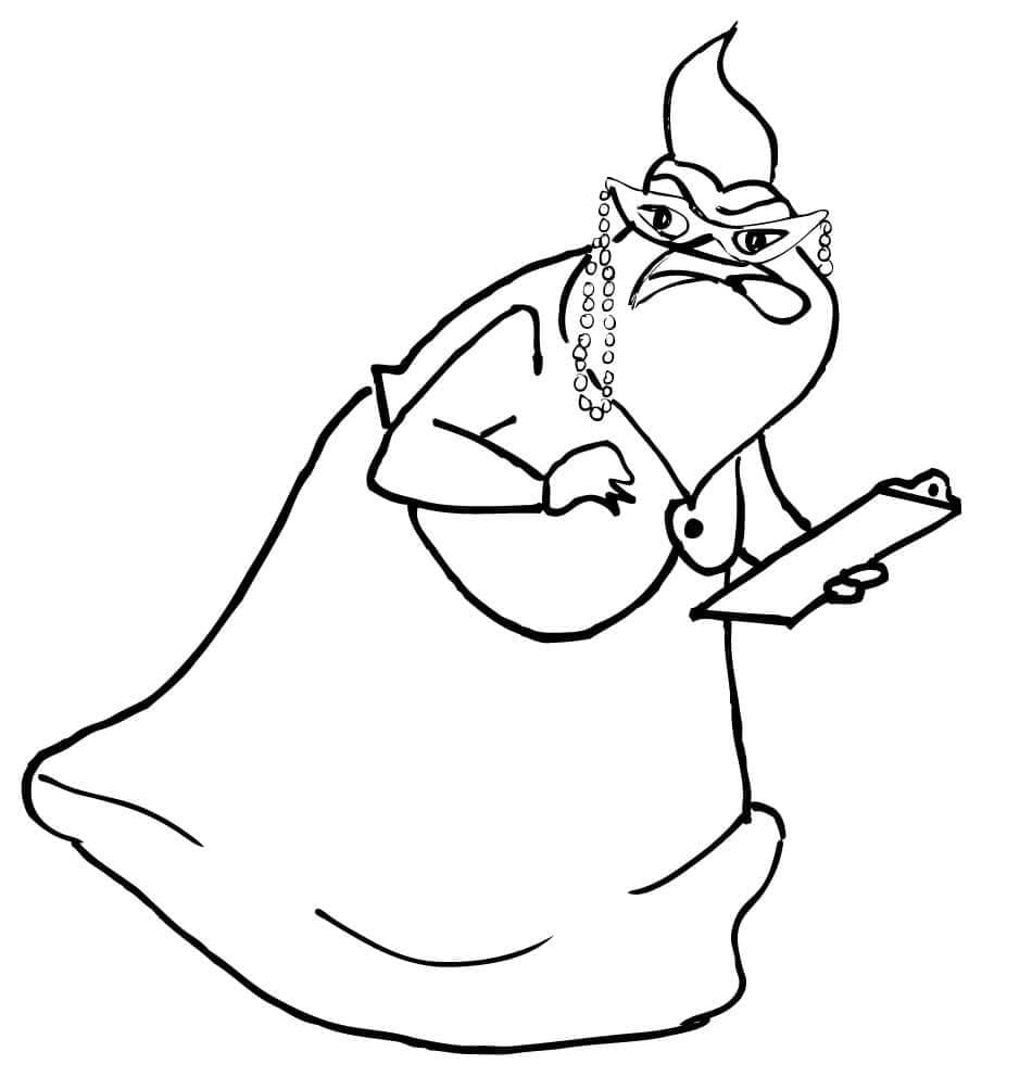 Desenho Roz de Monstros Sã para Colorir