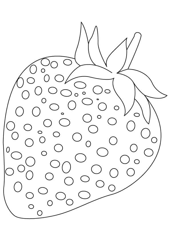 Desenho de um Morango para Colorir