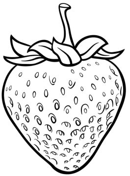 Desenho de Um Pequeno Morango para Colorir