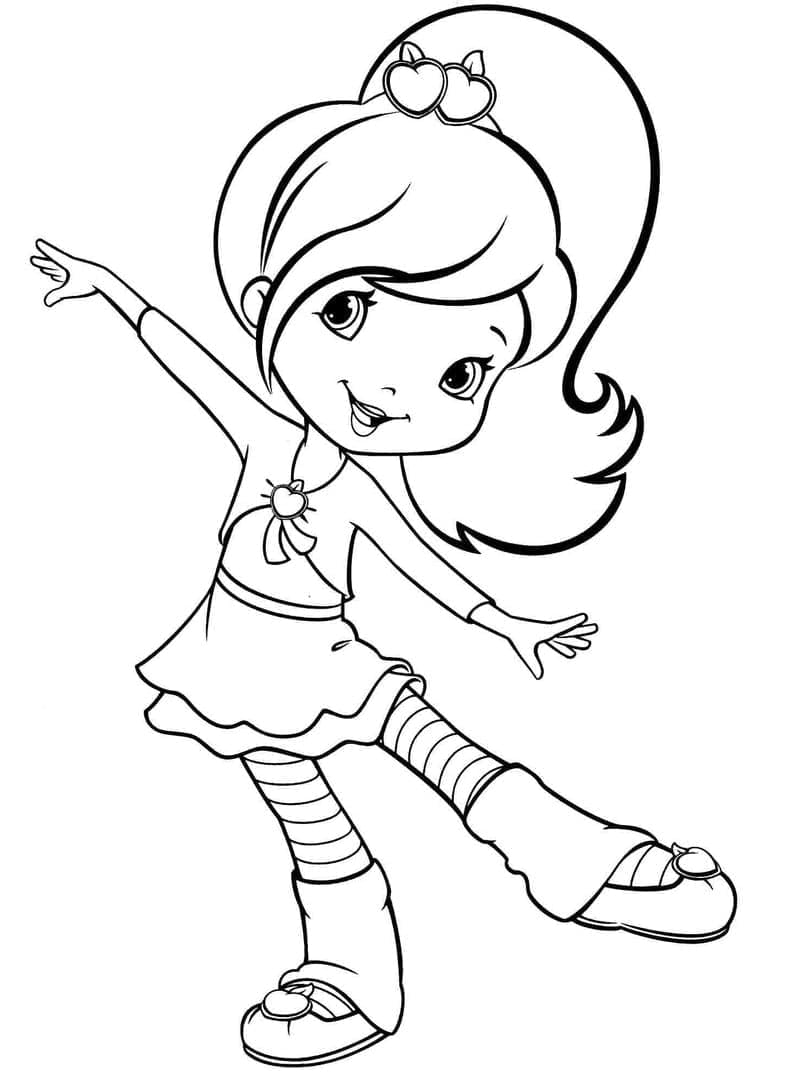 Desenho de Ameixinha de Moranguinho para Colorir